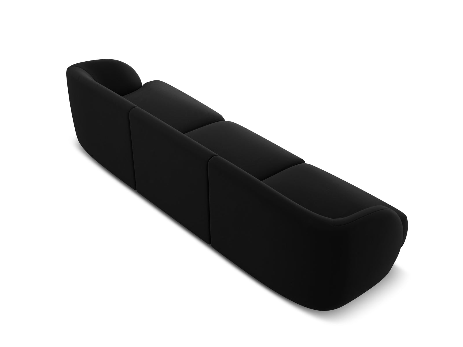 Sofa Samt Schwarz Miley — Maße und Details