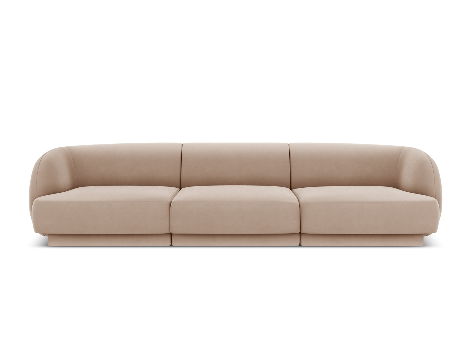 Miley Sofa, 3 Seats, 255x90 cm — Cappuccino