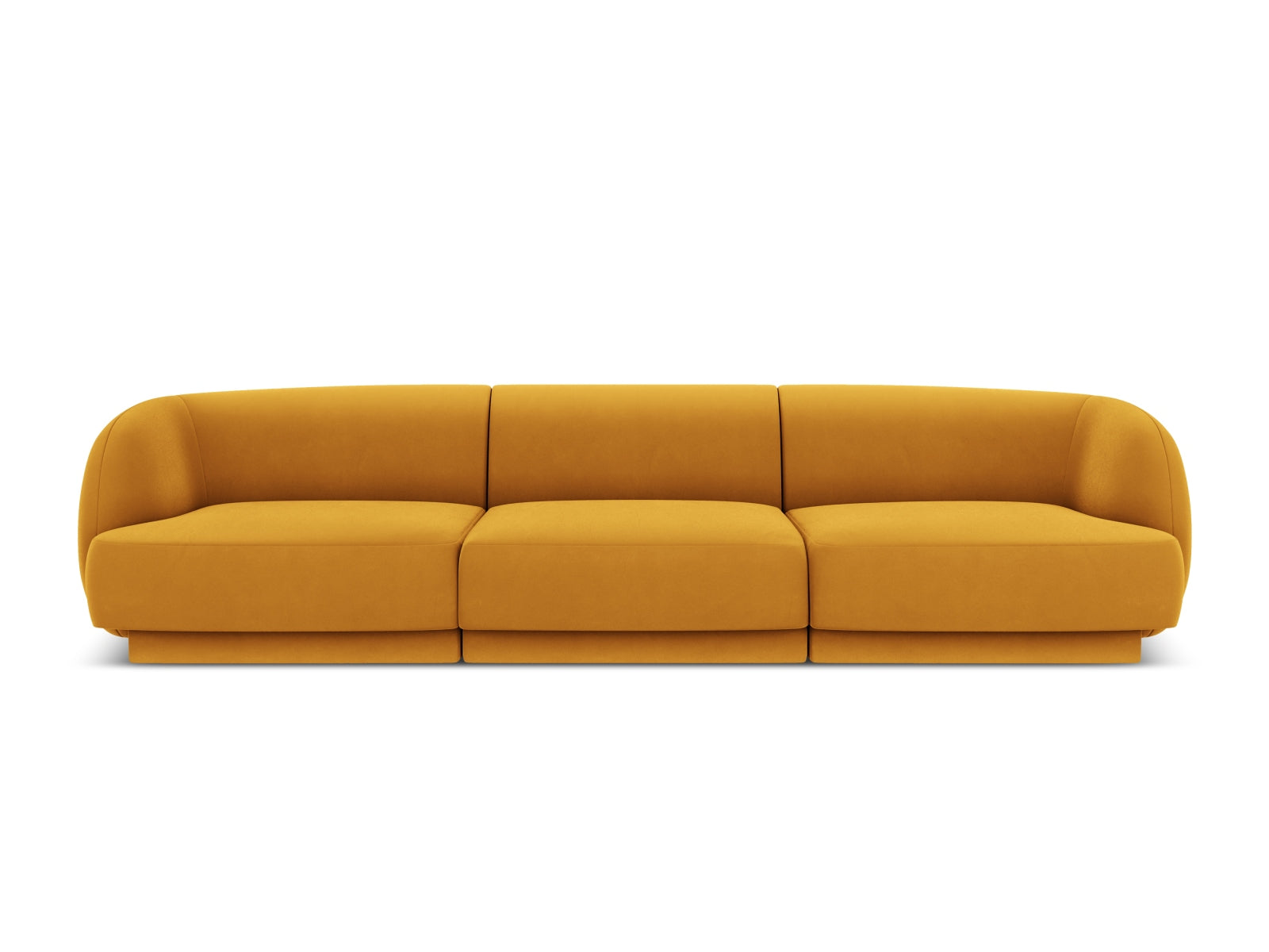 Miley Sofa, 3 Seats, 255x90 cm — Yellow