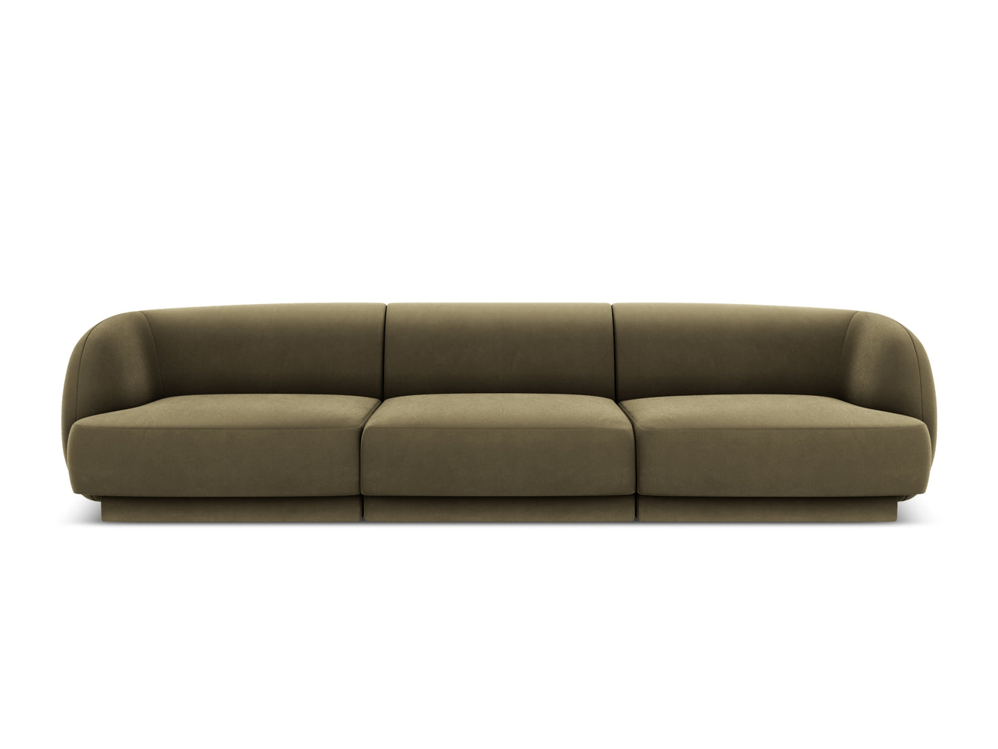 Sofa Samt Schwarz Miley — Cappuccino