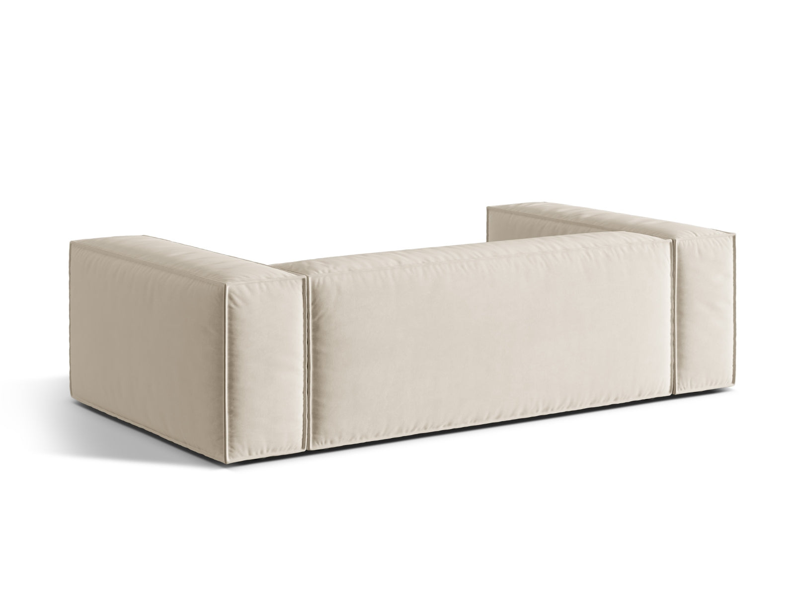 Sofa Samt Beige Nuria — Detailansicht