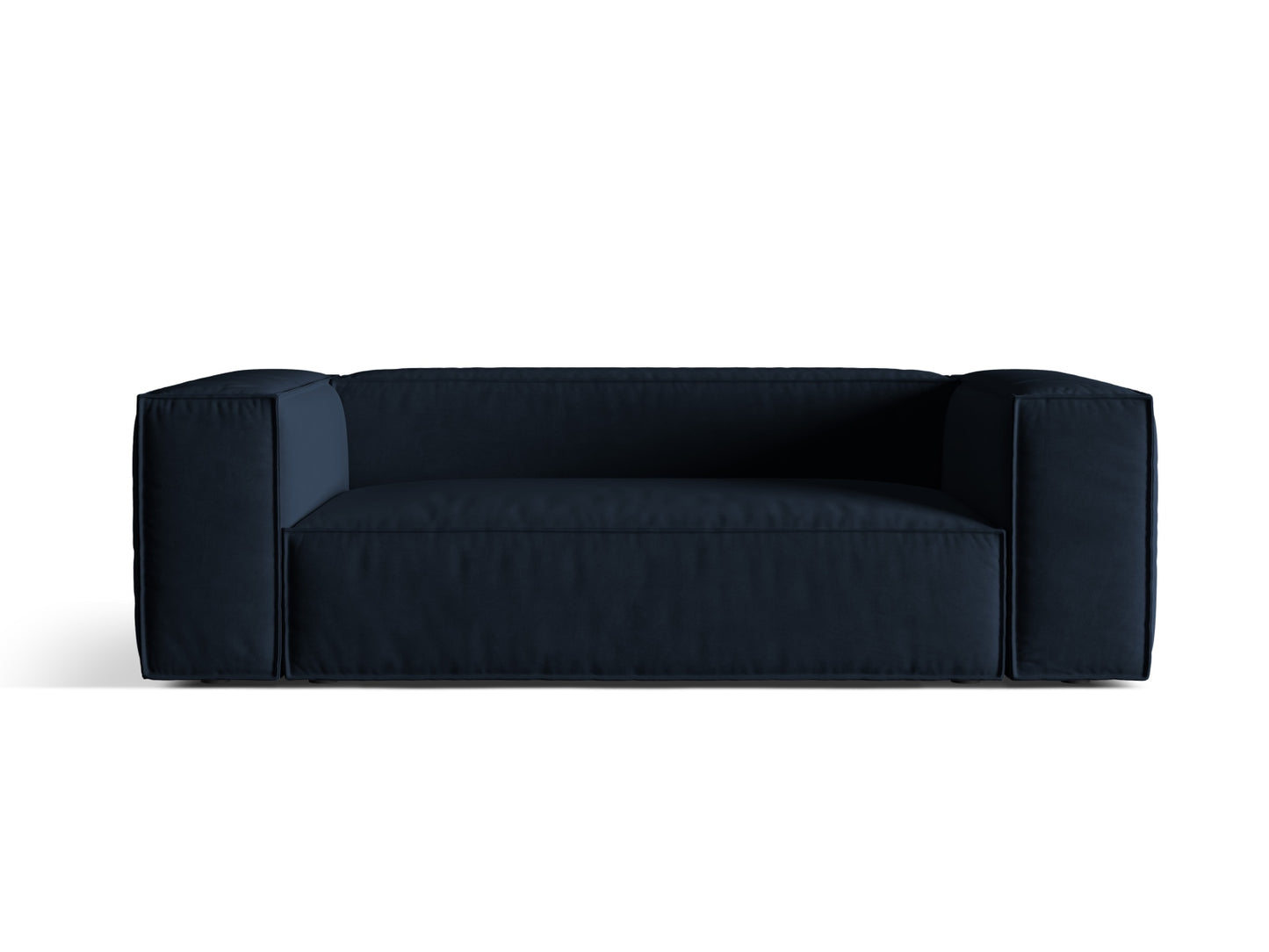 Sofa Samt Beige Nuria — Dark Blue