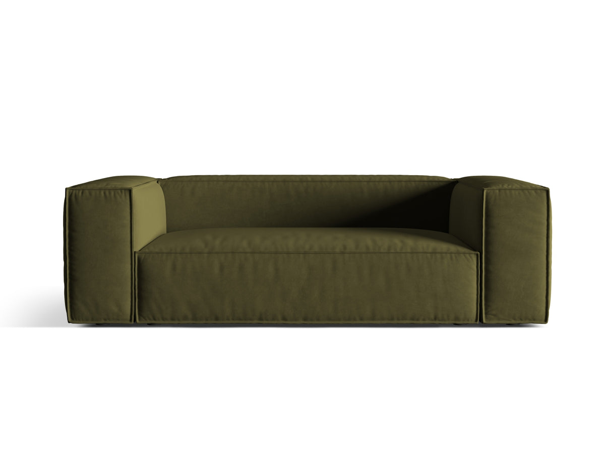 Nuria Sofa, 3 Seats, 210x110 cm — Moss Green Melange