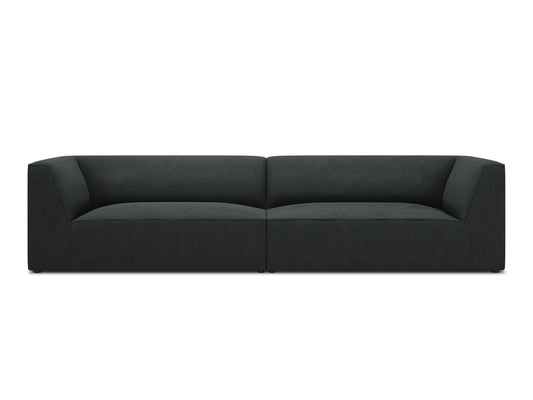 Ruby Sofa, 4 Seats, 302x93 cm — Black