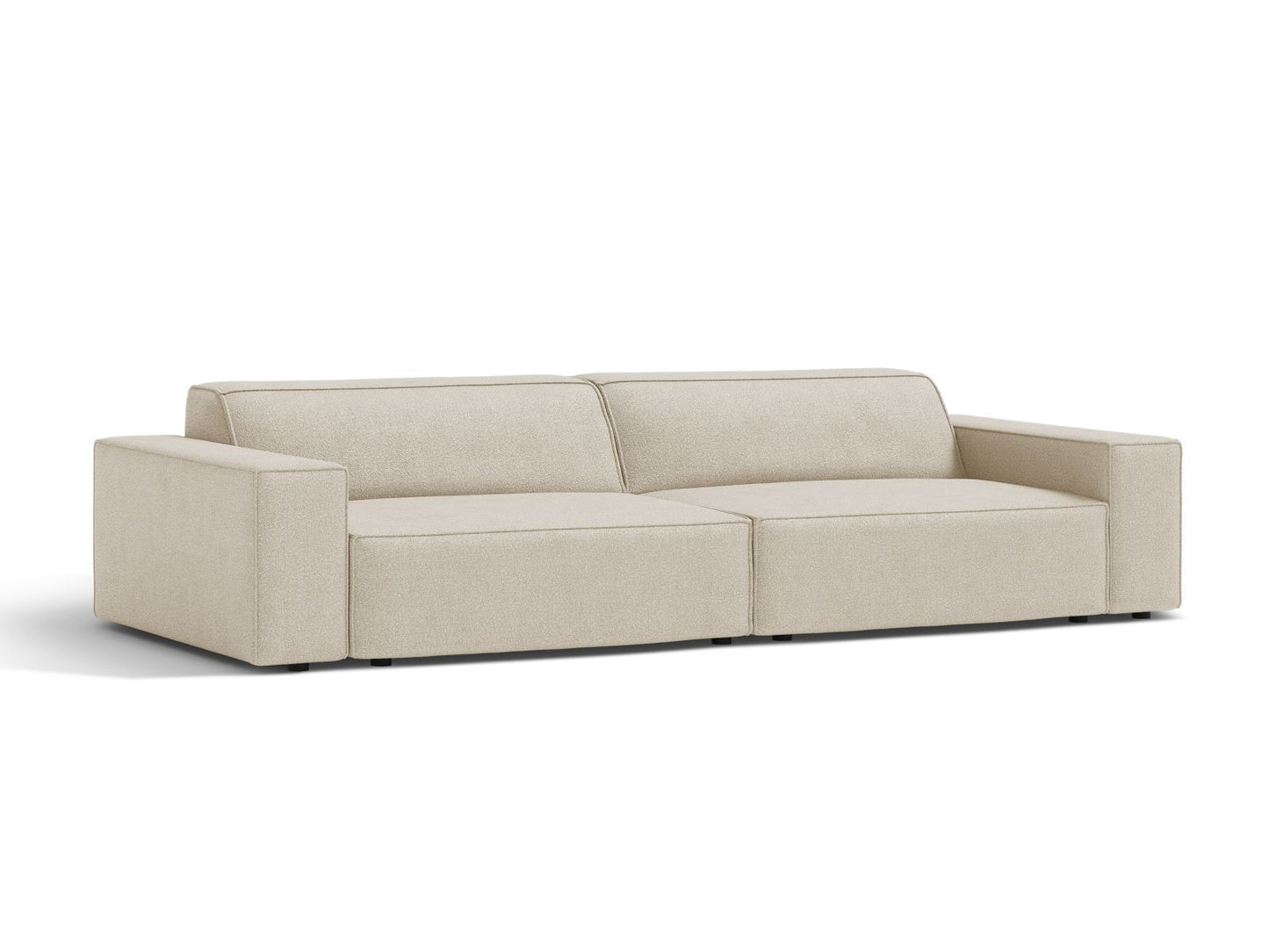 Sofa Bouclé Beige Jodie — Wohnbeispiel