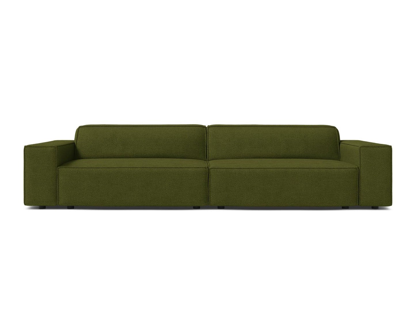Sofa Bouclé Beige Jodie — Dark Olive Green