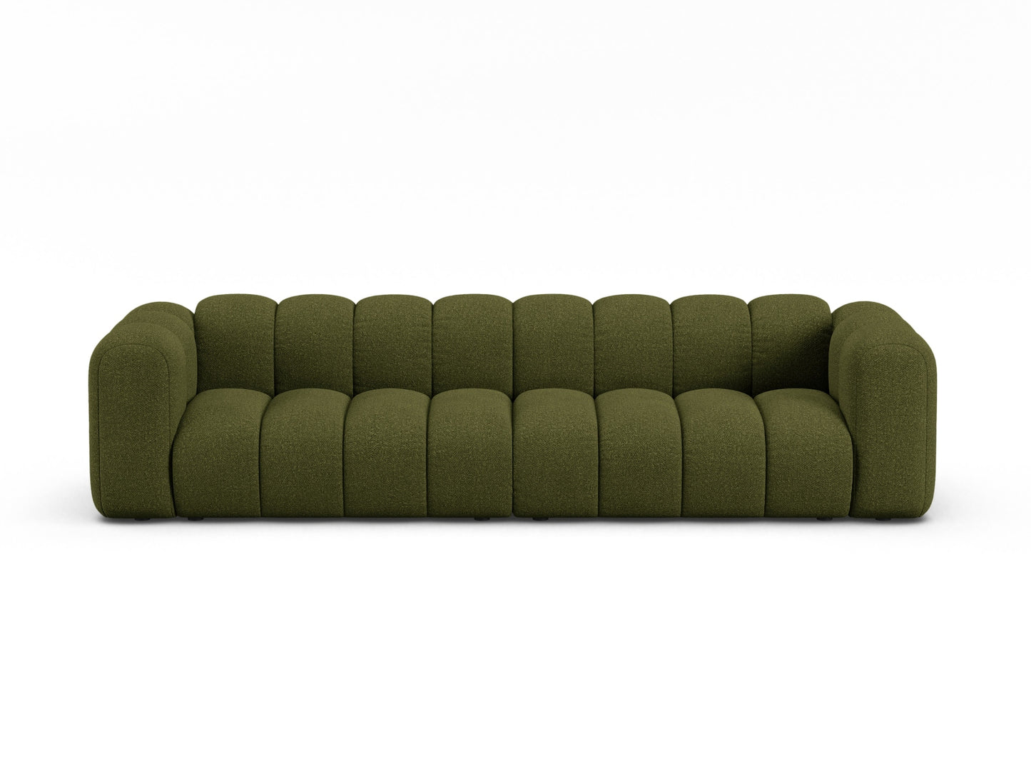 Sofa Bouclé Beige Lupine — Dark Olive Green
