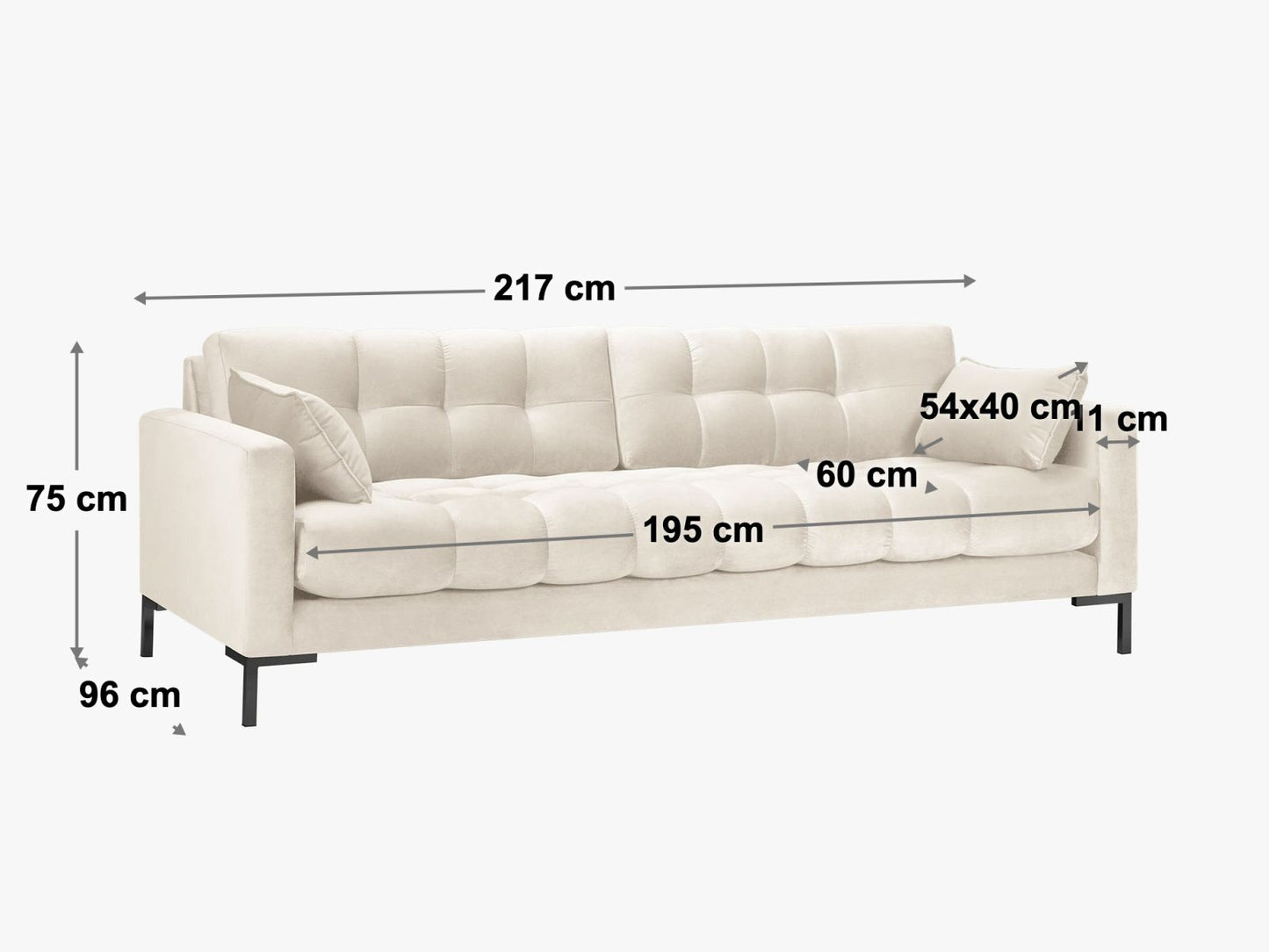 Sofa Bouclé Beige Mamaia — Wohnbeispiel