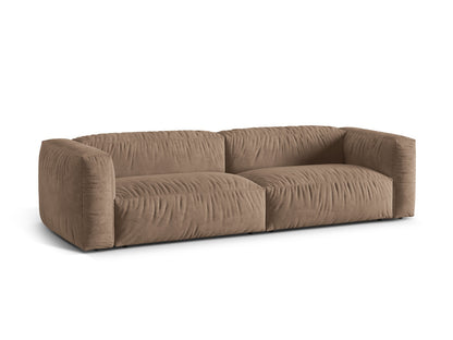Sofa Samt Dunkelbeige Martina — Detailansicht