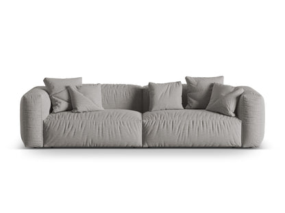 Sofa Strukturstoff Schwarz Martina — Light Grey