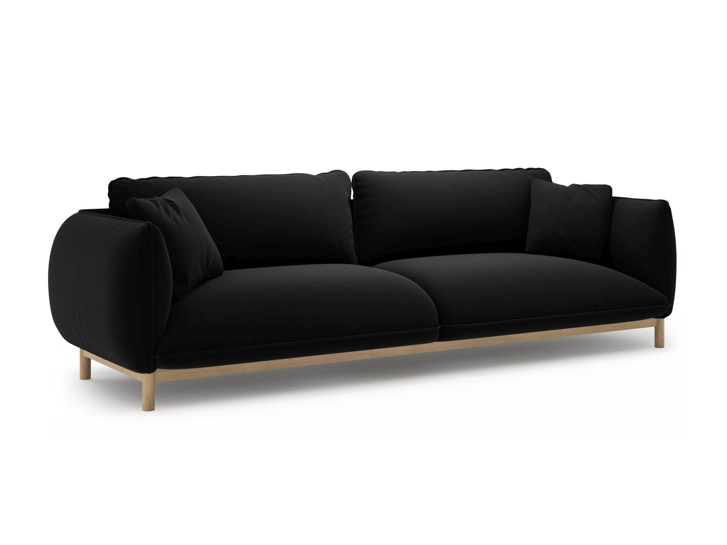 Sofa Samt Schwarz Ada — Detailansicht