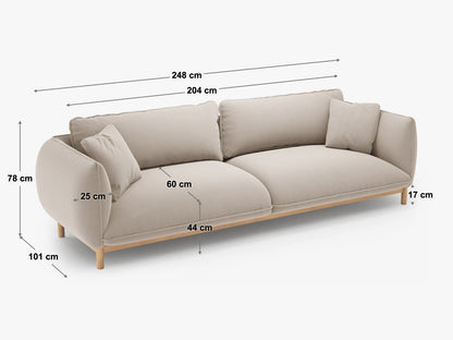 Sofa Samt Schwarz Ada — Ansicht 6