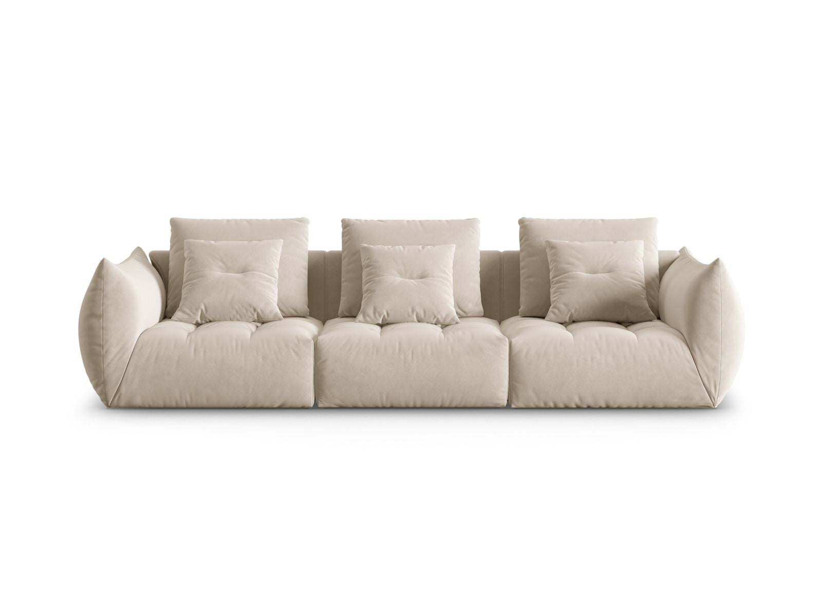 Bloom Modular Sofa, 4 Seats, 327x107 cm — Light Beige