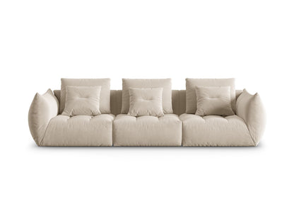 Sofa Samt Grau Bloom — Light Beige