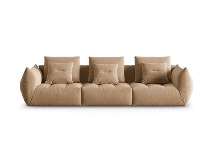 Sofa Samt Grau Bloom — Sand