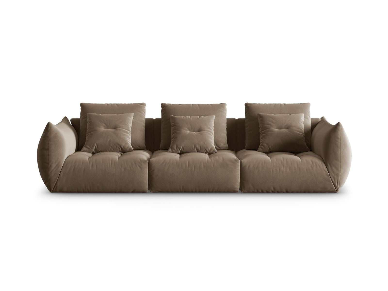Bloom Modular Sofa, 4 Seats, 327x107 cm — Light Brown