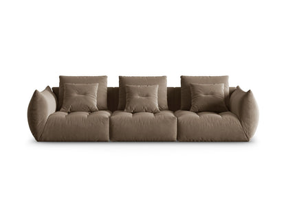 Sofa Samt Grau Bloom — Light Brown