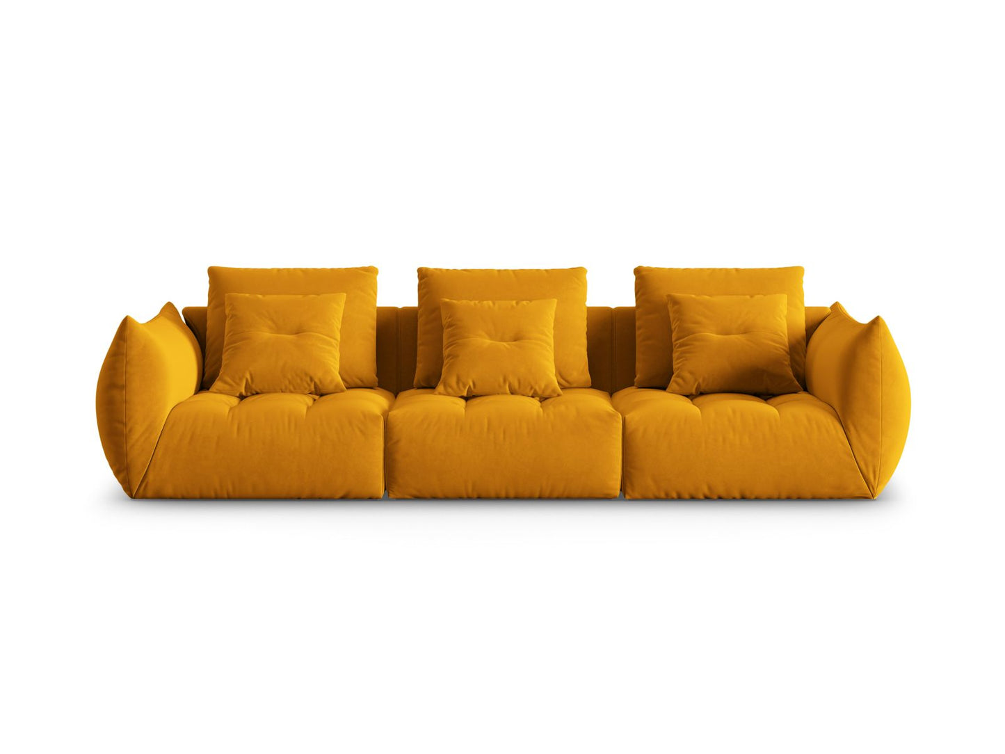 Sofa Samt Grau Bloom — Yellow