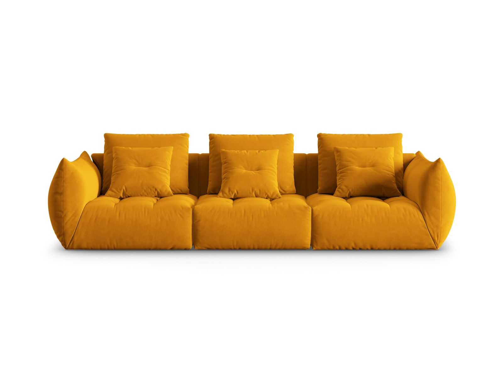 Bloom Modular Sofa, 4 Seats, 327x107 cm — Yellow
