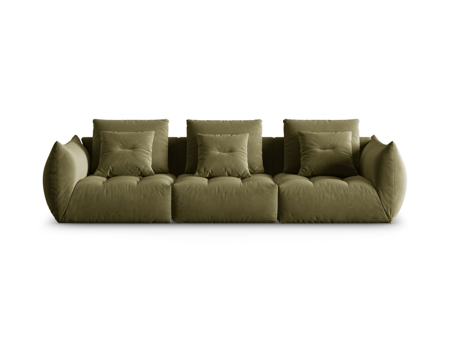 Sofa Samt Grau Bloom — Light Green