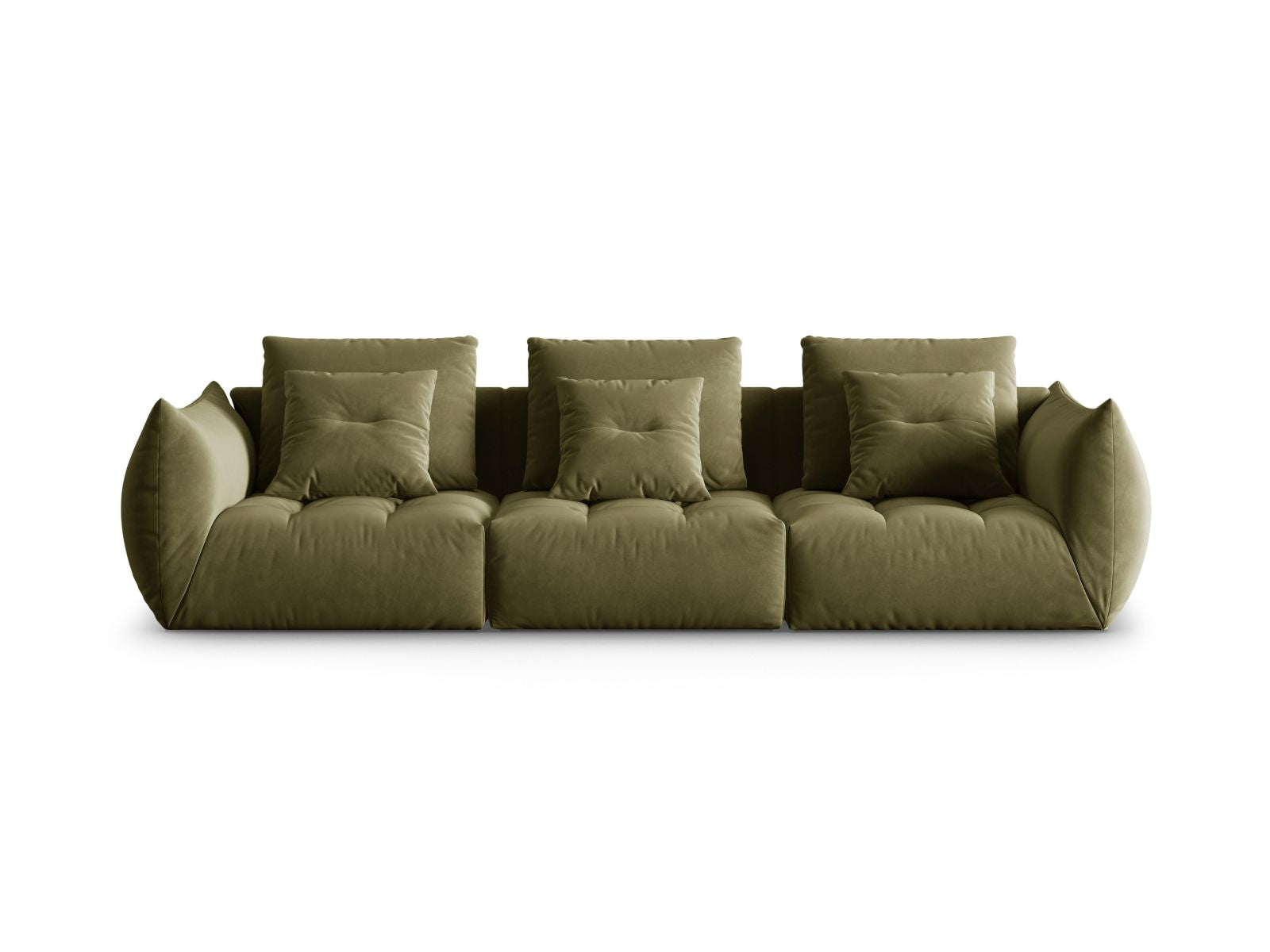 Bloom Modular Sofa, 4 Seats, 327x107 cm — Light Green