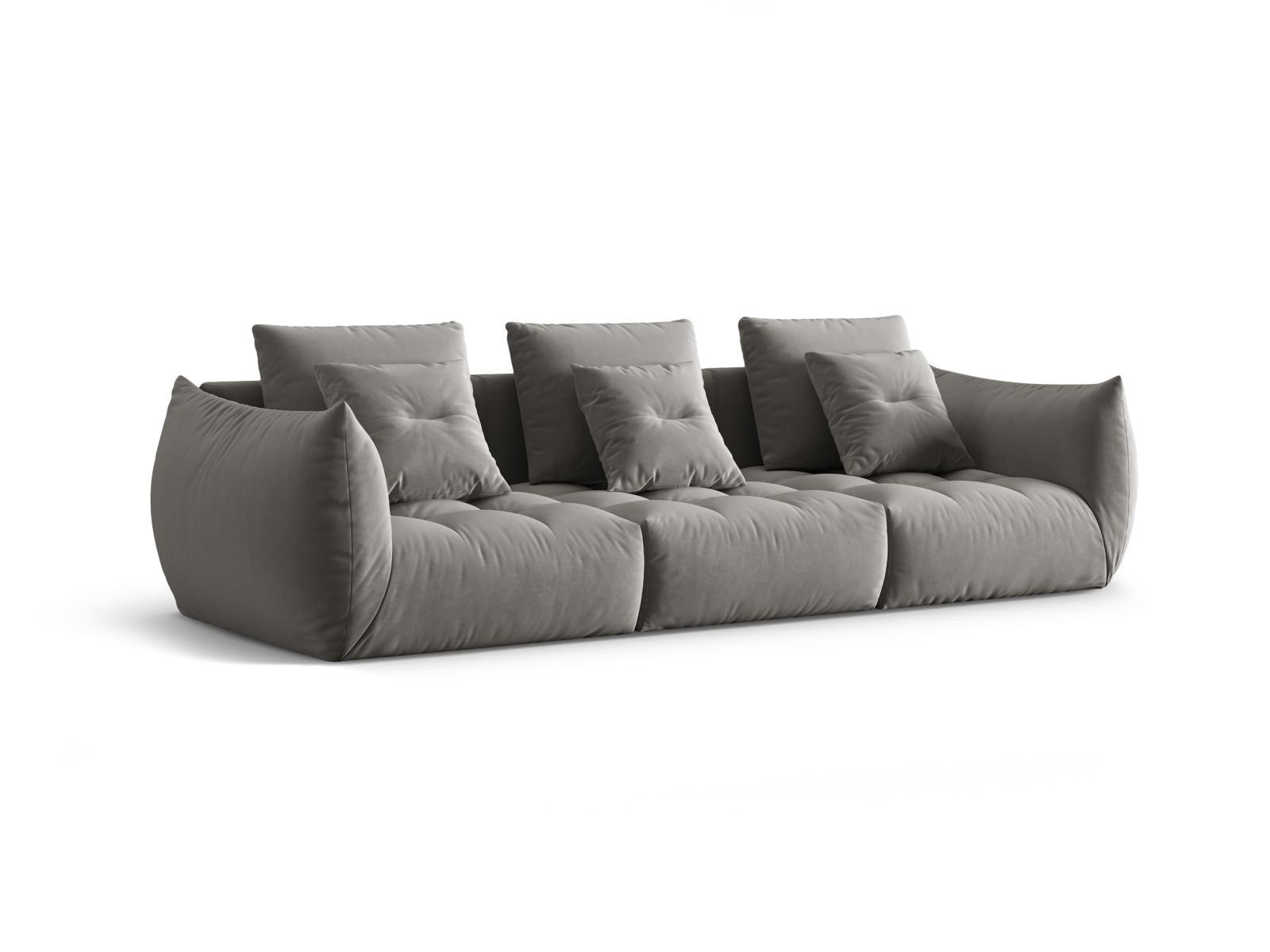 Sofa Samt Grau Bloom — Detailansicht