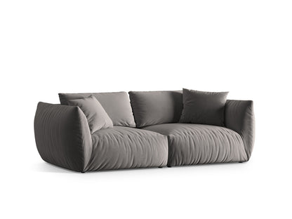 Sofa Samt Grau Chris — Wohnbeispiel