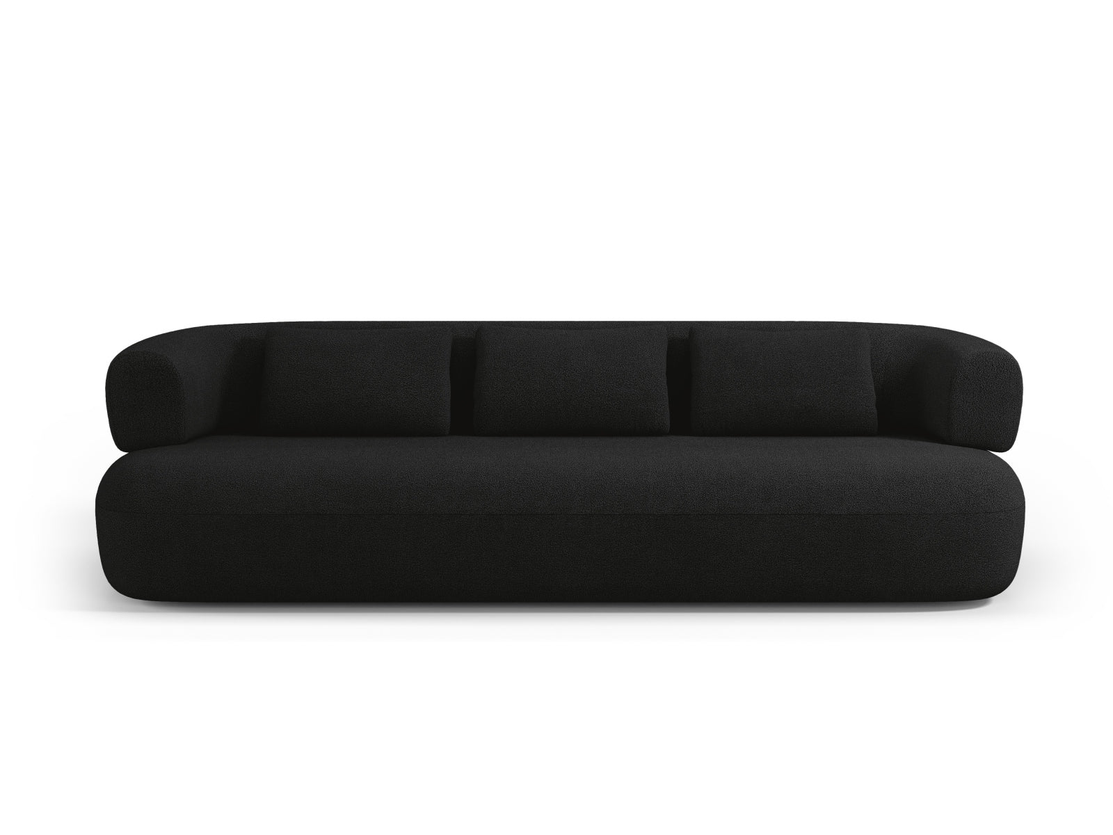Sofa Bouclé Schwarz Jenny — Wohnbeispiel