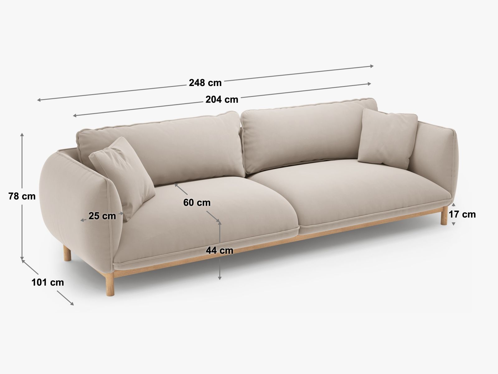 Sofa Strukturstoff Auburn Ada — Ansicht 5