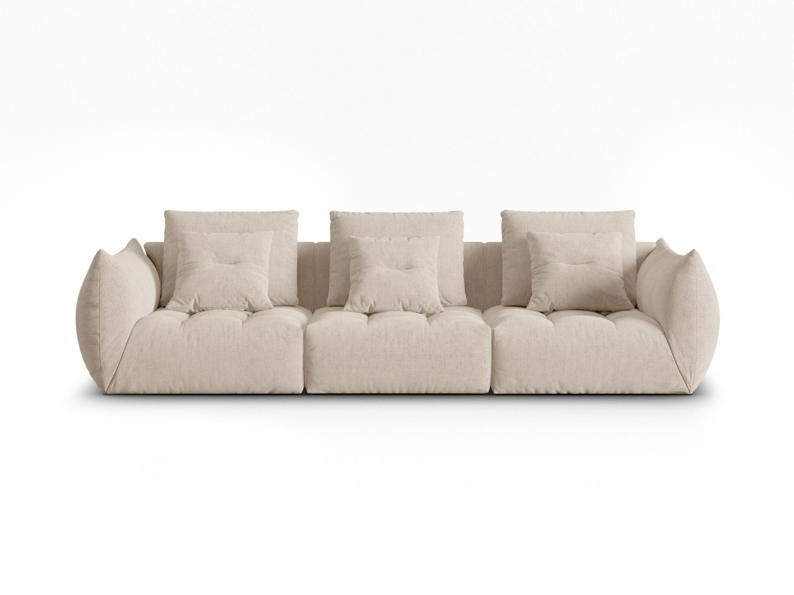 Bloom Modular Sofa, 4 Seats, 327x107 cm — Light Beige
