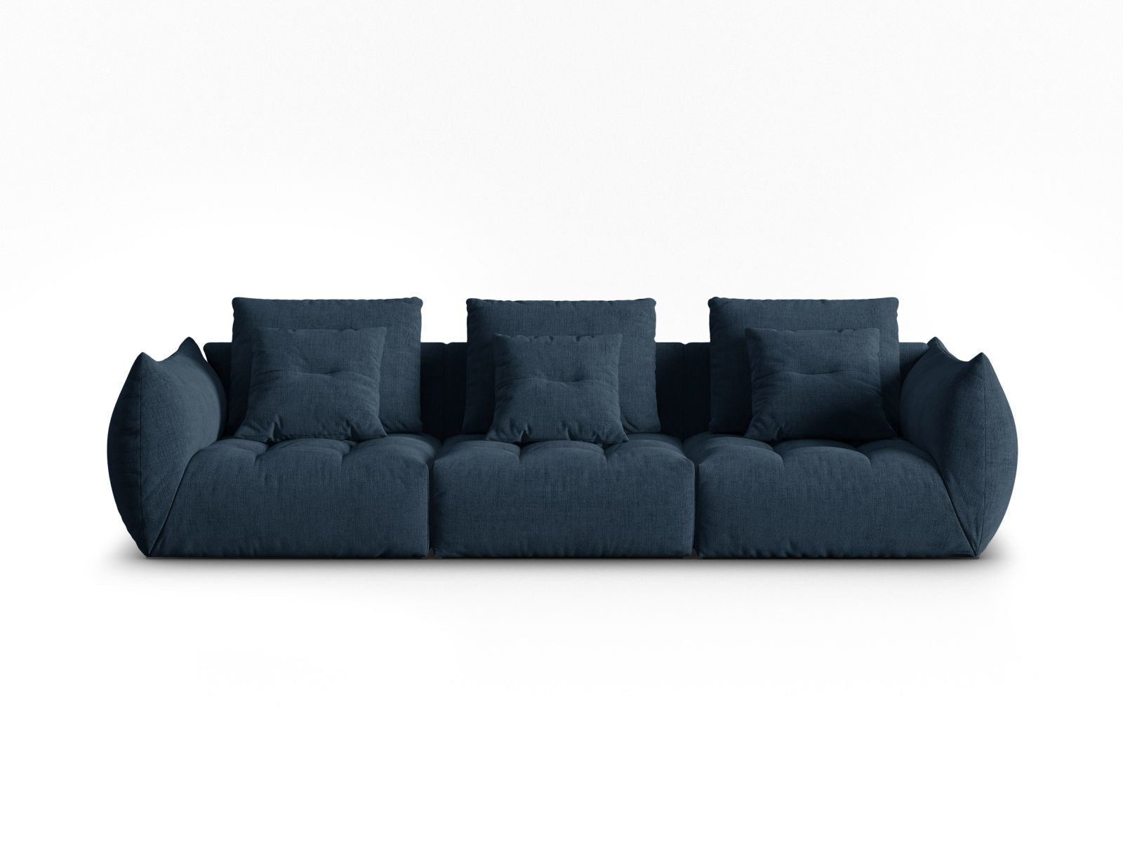 Bloom Modular Sofa, 4 Seats, 327x107 cm — Navy Blue