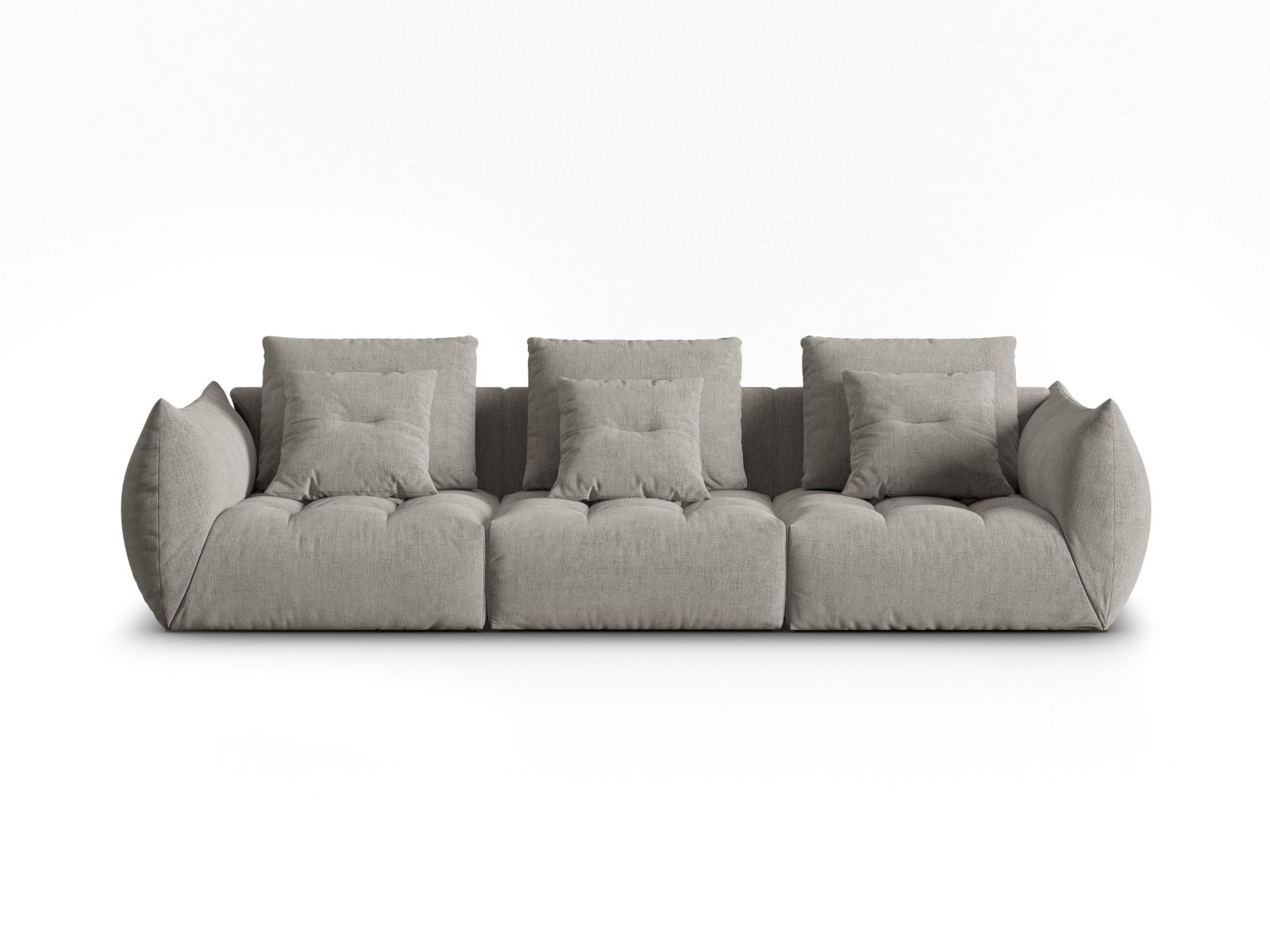 Bloom Modular Sofa, 4 Seats, 327x107 cm — Light Grey