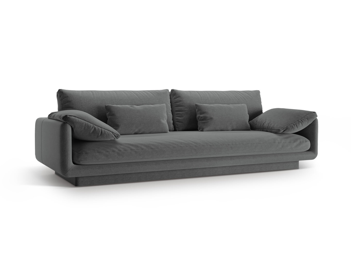 Sofa Strukturstoff Dunkelgrau Torino — Wohnbeispiel