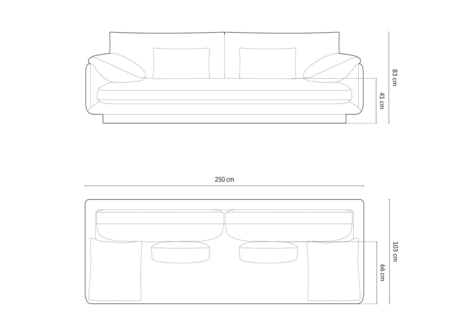 Sofa Strukturstoff Dunkelgrau Torino — Ansicht 4