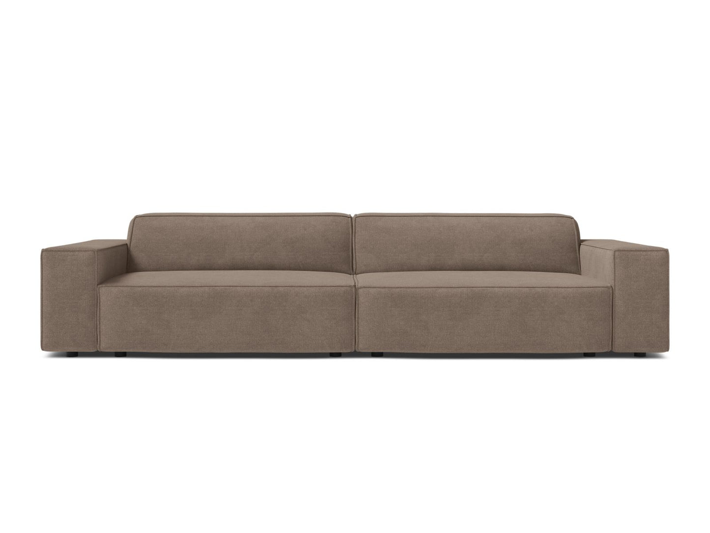 Sofa Strukturstoff Beige Jodie — Cappuccino