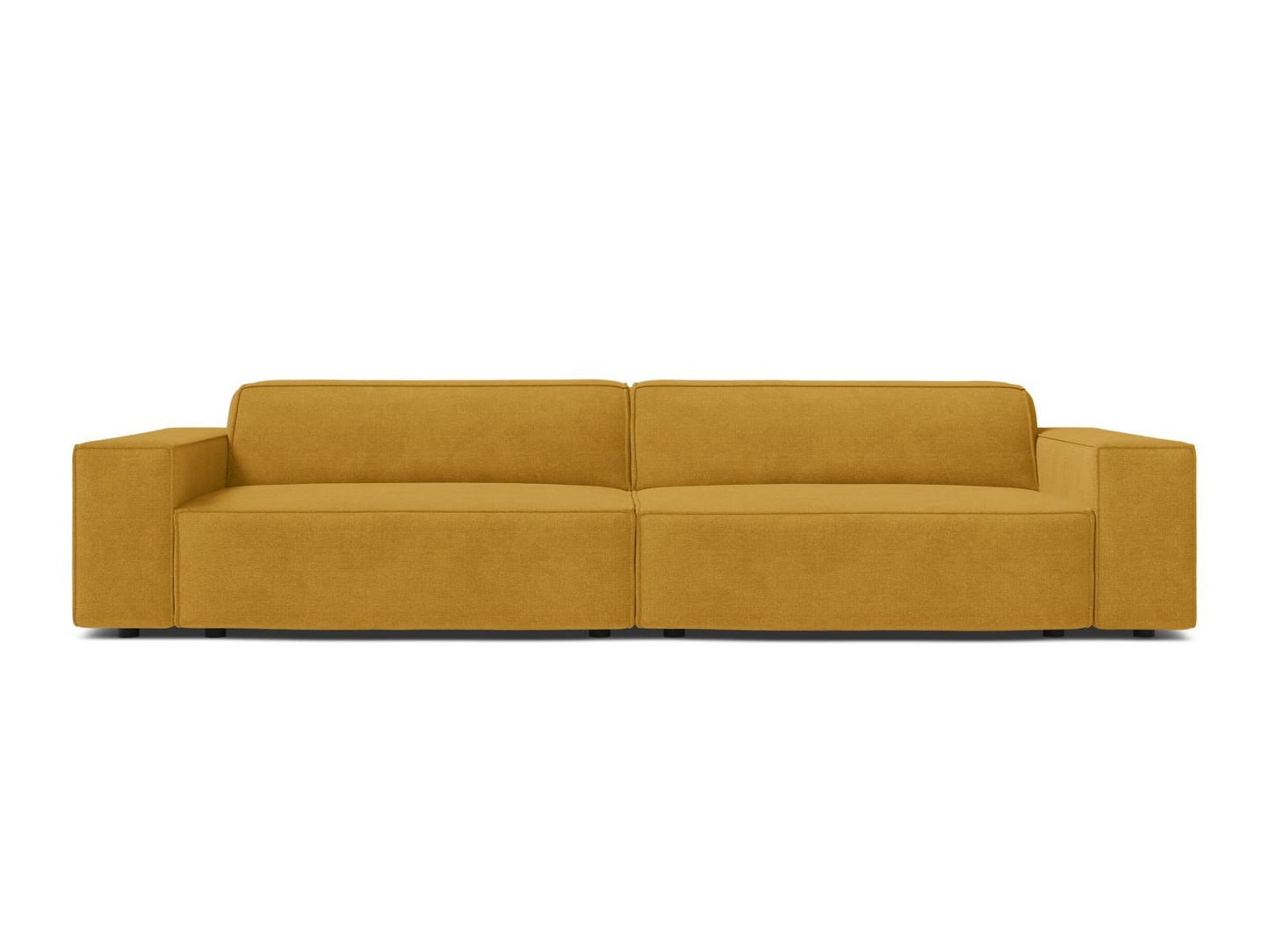 Sofa Strukturstoff Beige Jodie — Yellow