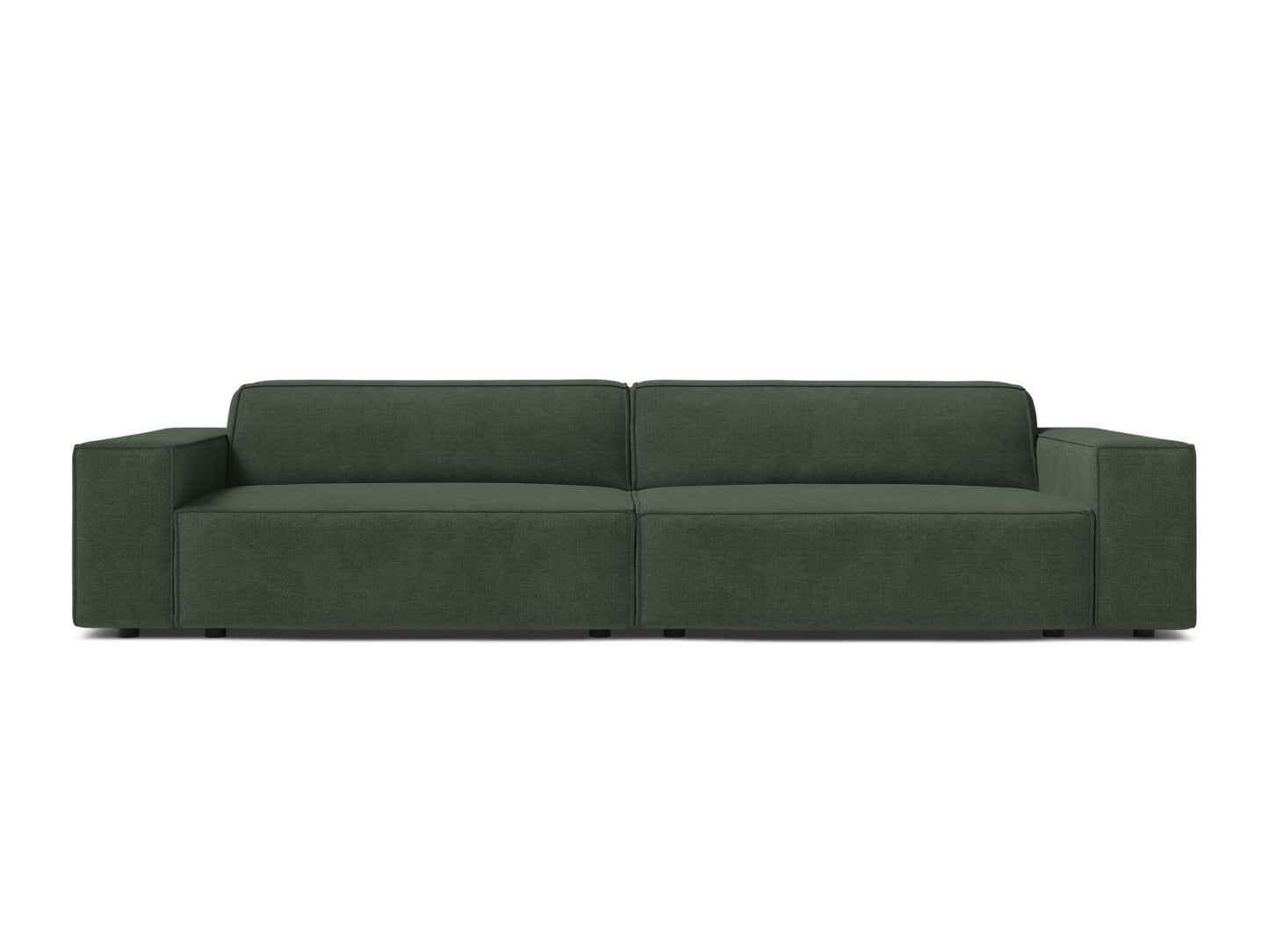 Sofa Strukturstoff Beige Jodie — Moss Green
