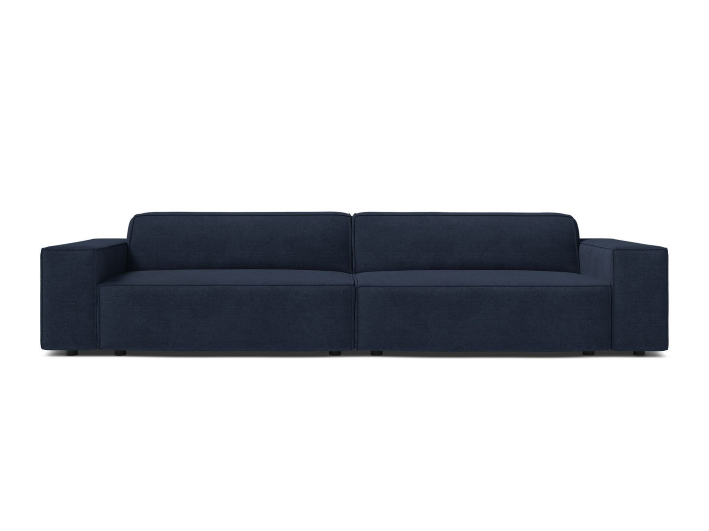 Sofa Strukturstoff Beige Jodie — Navy Blue