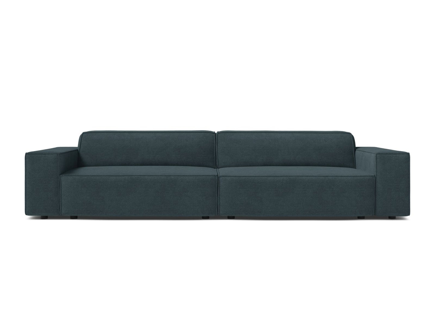 Sofa Strukturstoff Beige Jodie — Deep Petrol
