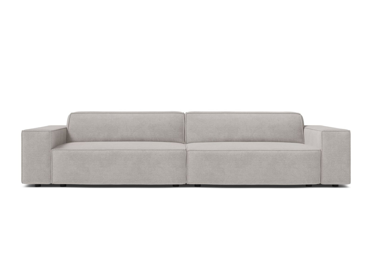 Sofa Strukturstoff Beige Jodie — Light Grey