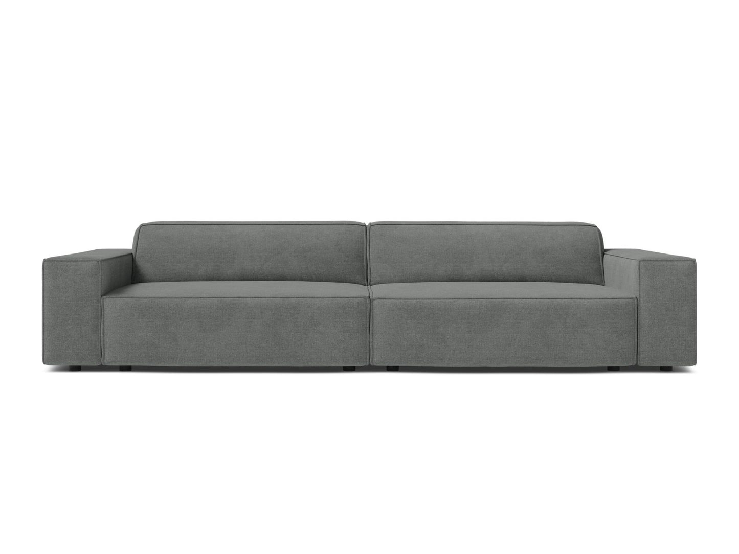 Sofa Strukturstoff Beige Jodie — Grey