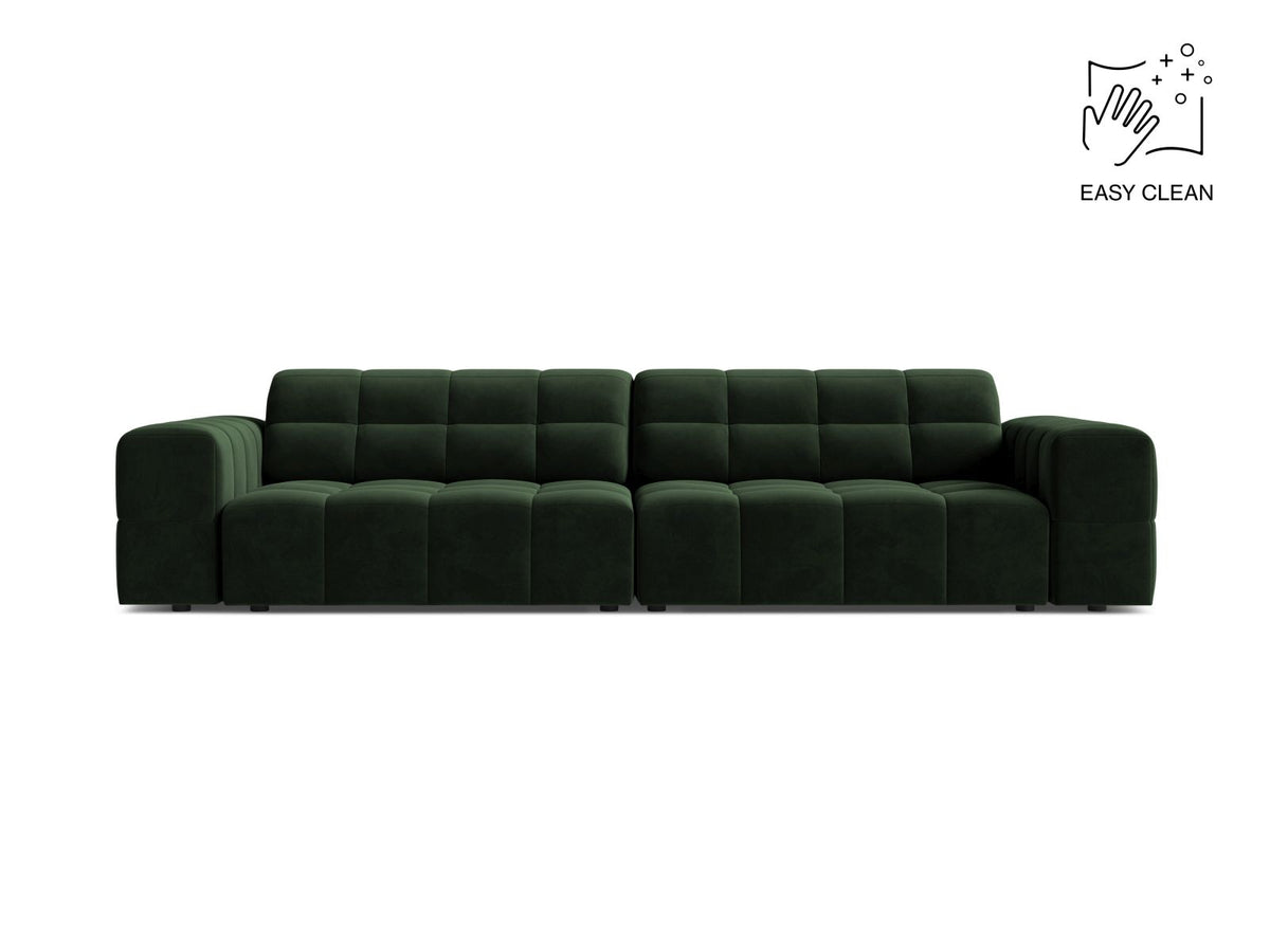 Jennifer Sofa, 4 Seats, 252x102 cm — Bottle Green