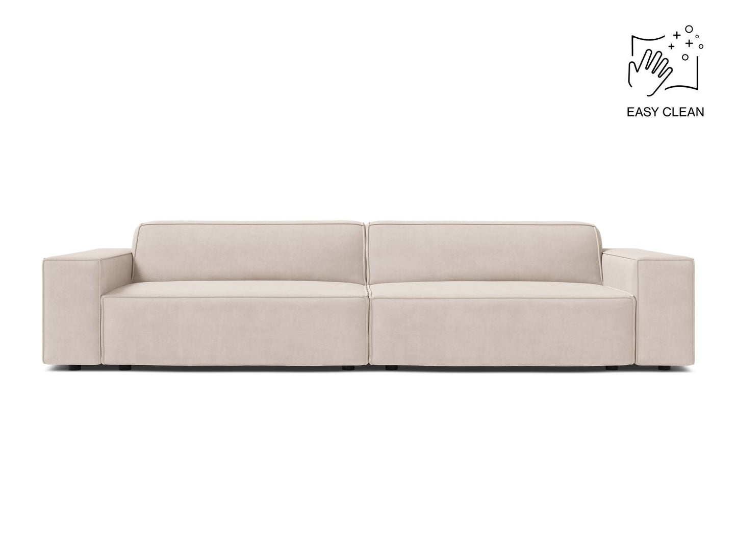 Sofa Samt Beige Jodie — Light Beige