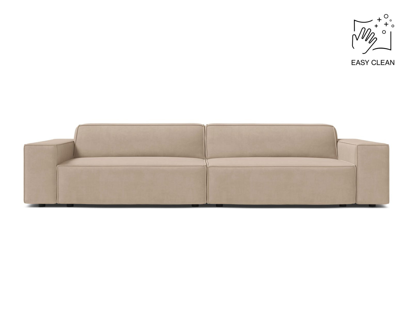 Sofa Samt Beige Jodie — Beige
