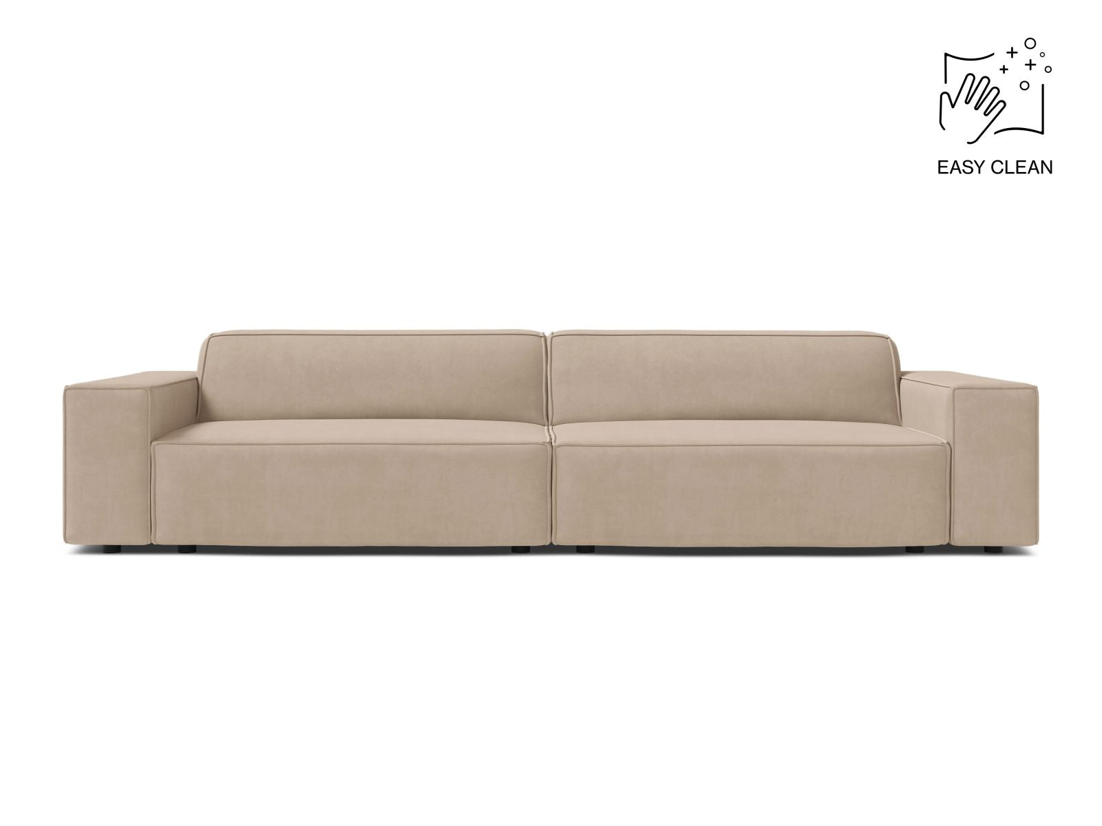 Sofa Samt Beige Jodie — Beige
