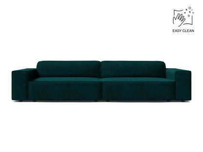 Sofa Samt Beige Jodie — Deep Petrol
