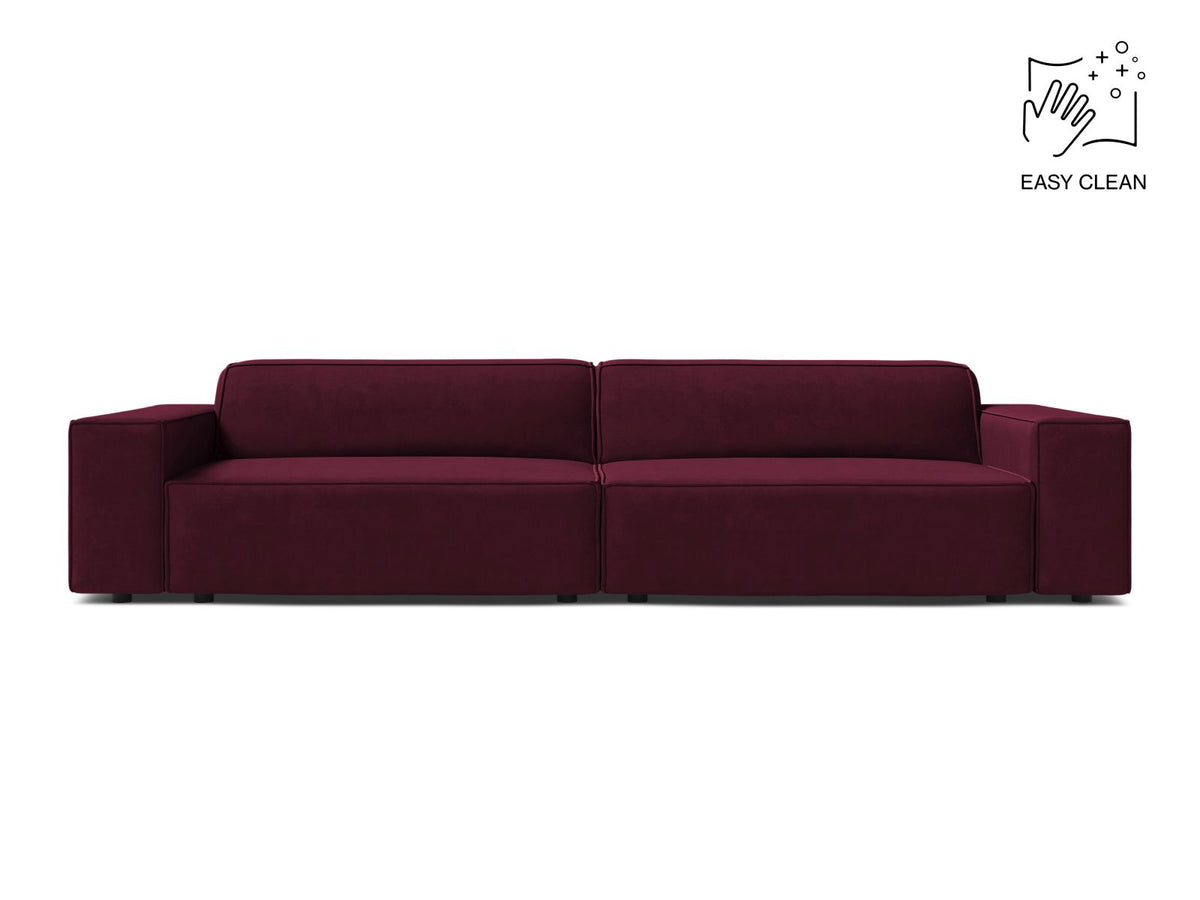Jodie Modular Sofa, 4 Seats, 244x99 cm — Burgundy