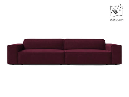 Sofa Samt Beige Jodie — Burgundy