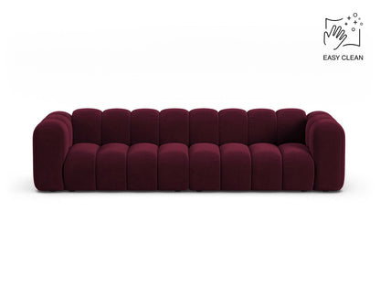 Sofa Samt Beige Lupine — Burgundy