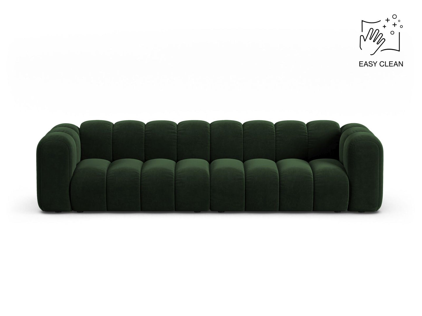 Sofa Samt Beige Lupine — Bottle Green